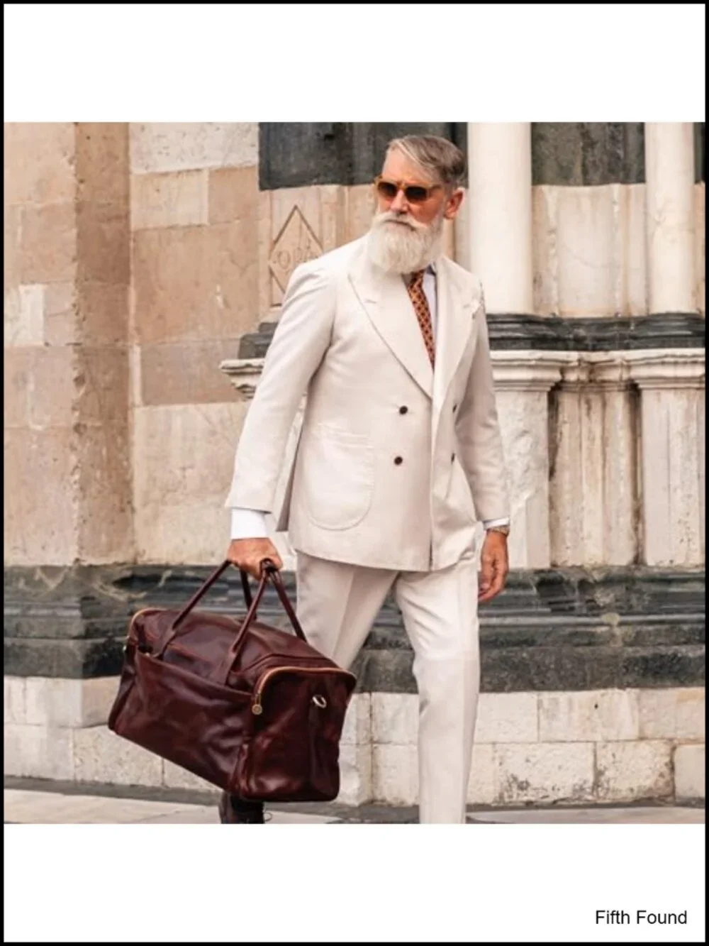 Full Grain Italian Leather Travel Duffel Bag